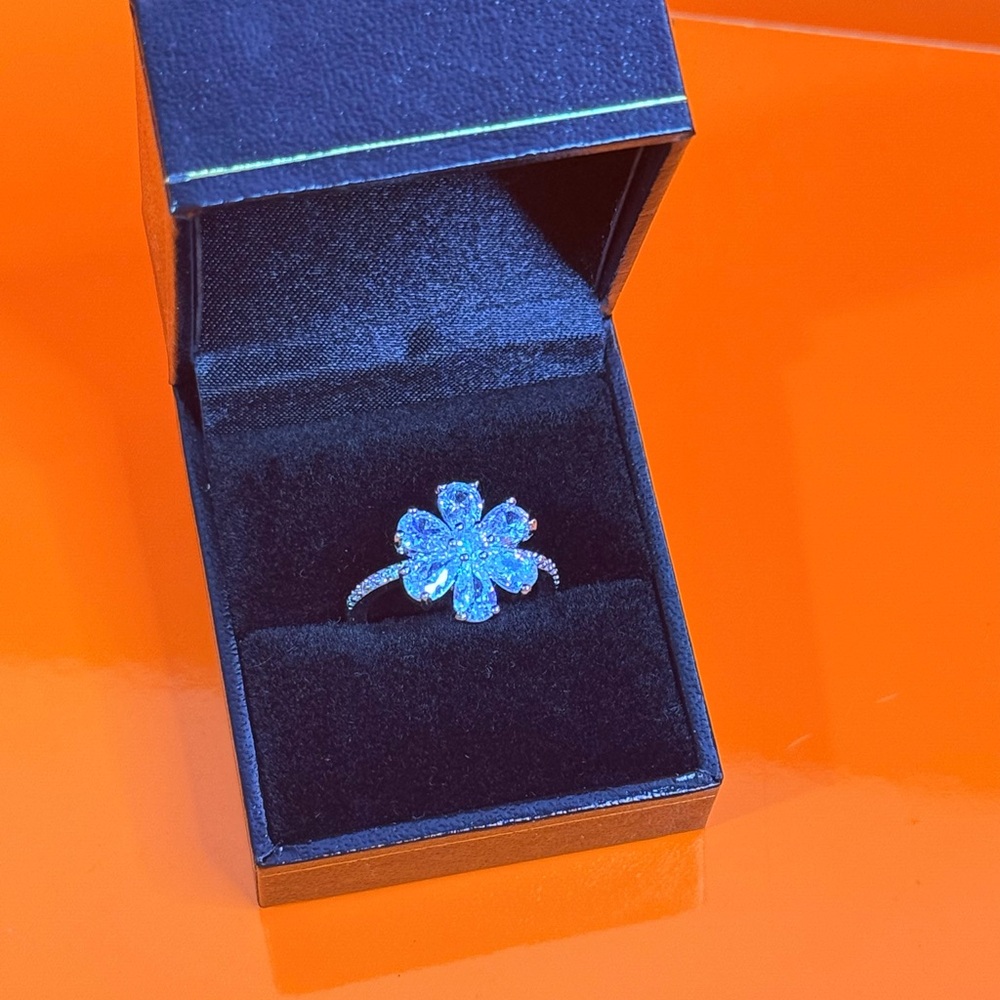 Silver Flower Ring - image 1
